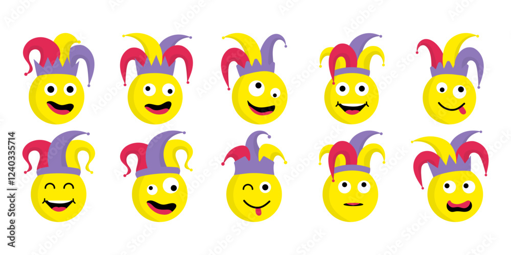Fototapeta premium April Fools Day Emoji