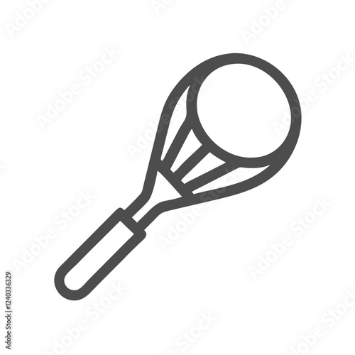 badminton racket and shuttlecock isolated