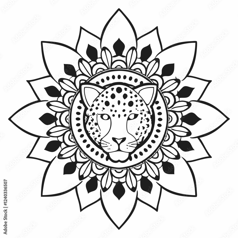 Fototapeta premium vector illustration of a mandala design