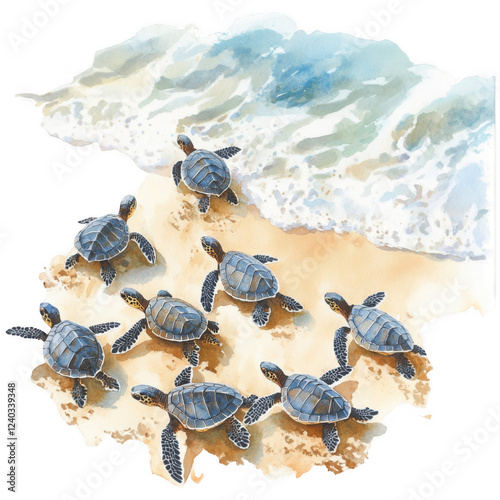 Turtle Clipart Vector Illustration