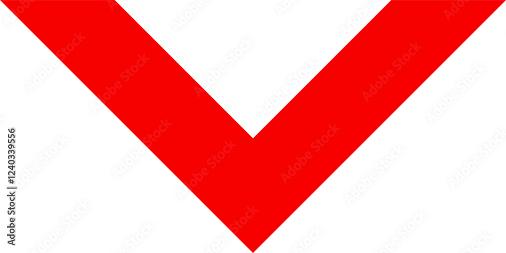 Icon red arrow direction down on a white background vector illustration. Icon red arrow direction down on a white background vector illustration.