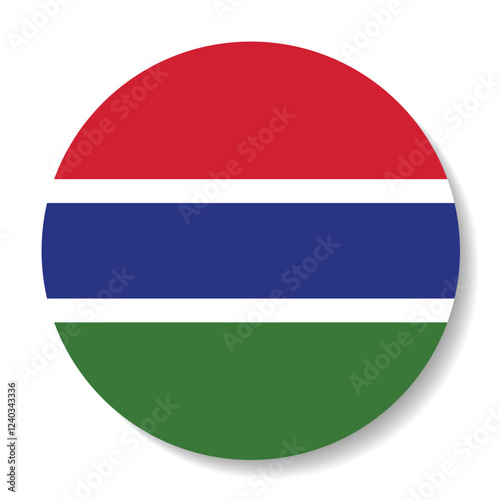 Flag of the Gambia. Flag icon. Standard color. Circle icon flag. 3d illustration. Computer illustration. Digital illustration. Vector illustration. Free Download Flag of the Gambia. Flag icon. Standard color. Circle icon flag. 3d illustration. Computer illustration. Digital illustration. Vector illustration. - GFXLoad