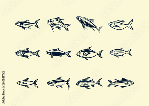 Vector illustration of Tuna Fish Logo Design