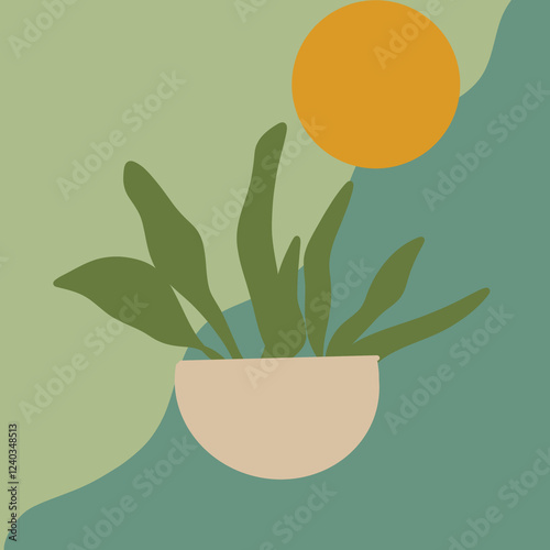 flower in a pot nature lanscape