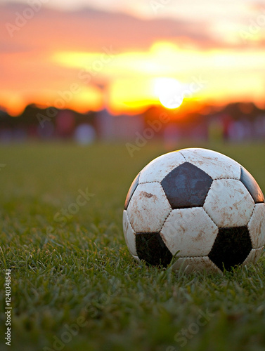Soccer Ball on Green Grass Field