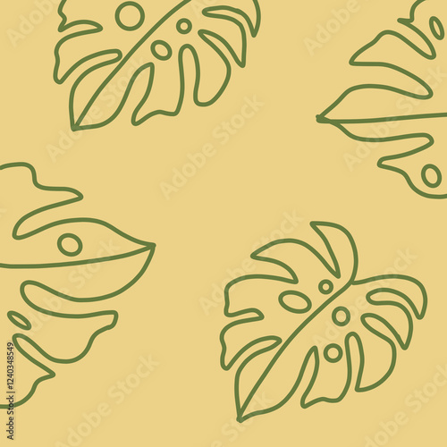 hand drawn leaf background 