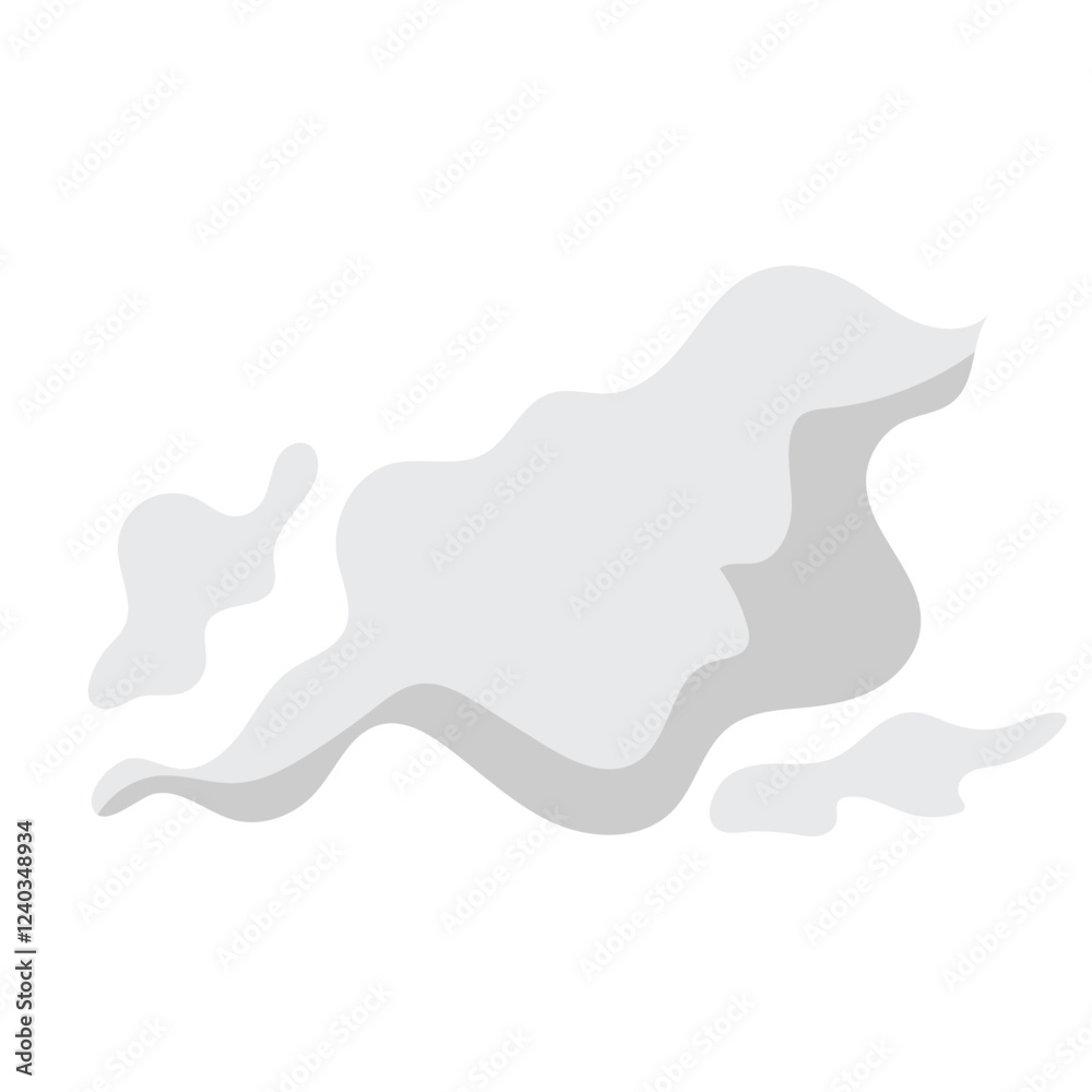 Obraz premium Smoke Pollution Climate Change Illustration