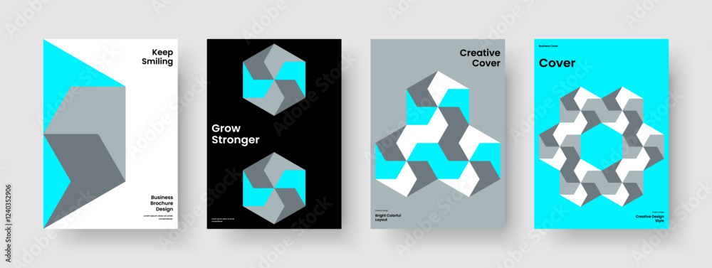 Fototapeta premium Creative Business Presentation Template. Isolated Background Layout. Geometric Brochure Design. Book Cover. Banner. Poster. Flyer. Report. Advertising. Leaflet. Magazine. Portfolio. Journal