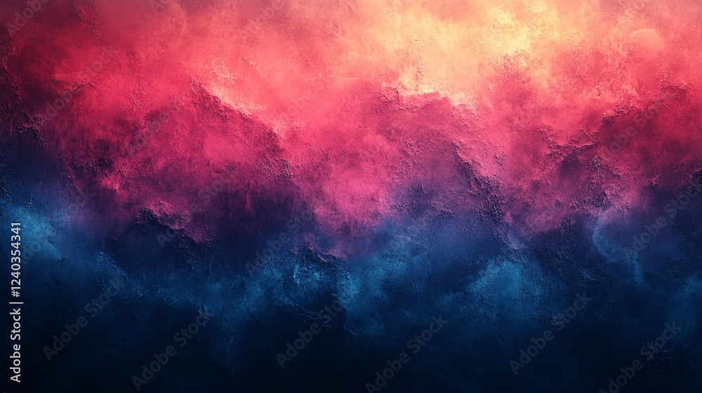 Fototapeta premium Red and Blue Gradient Abstract Wall. Generative AI