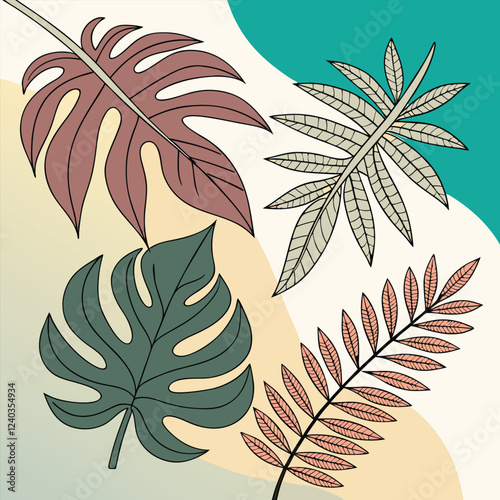 seamless pattern with leaves