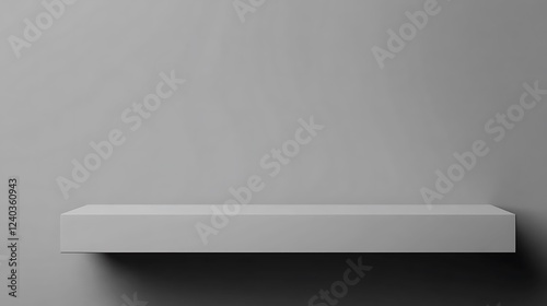 Wallpaper Mural Empty shelf, gray wall, display, product placement Torontodigital.ca