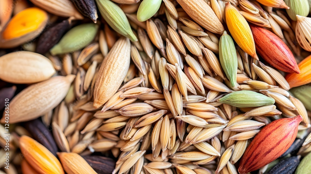 Vibrant Colorful Seeds Closeup Texture Background Vibrant Colorful Seeds Closeup Texture Background
