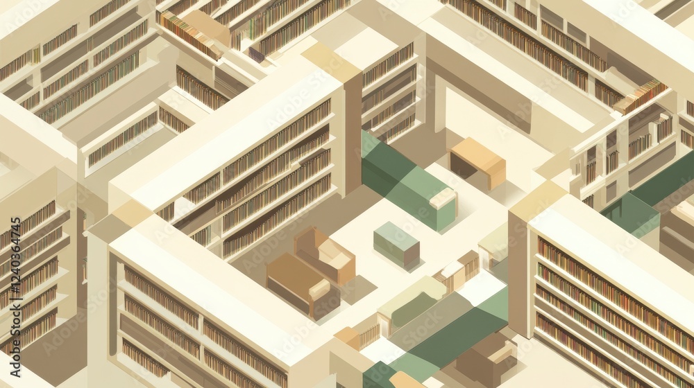 A Stunning Visual Representation of a Complex Library Design. An Isometric Perspective of an Intricate Library Structure. A Stunning Visual Representation of a Complex Library Design. An Isometric Perspective of an Intricate Library Structure.