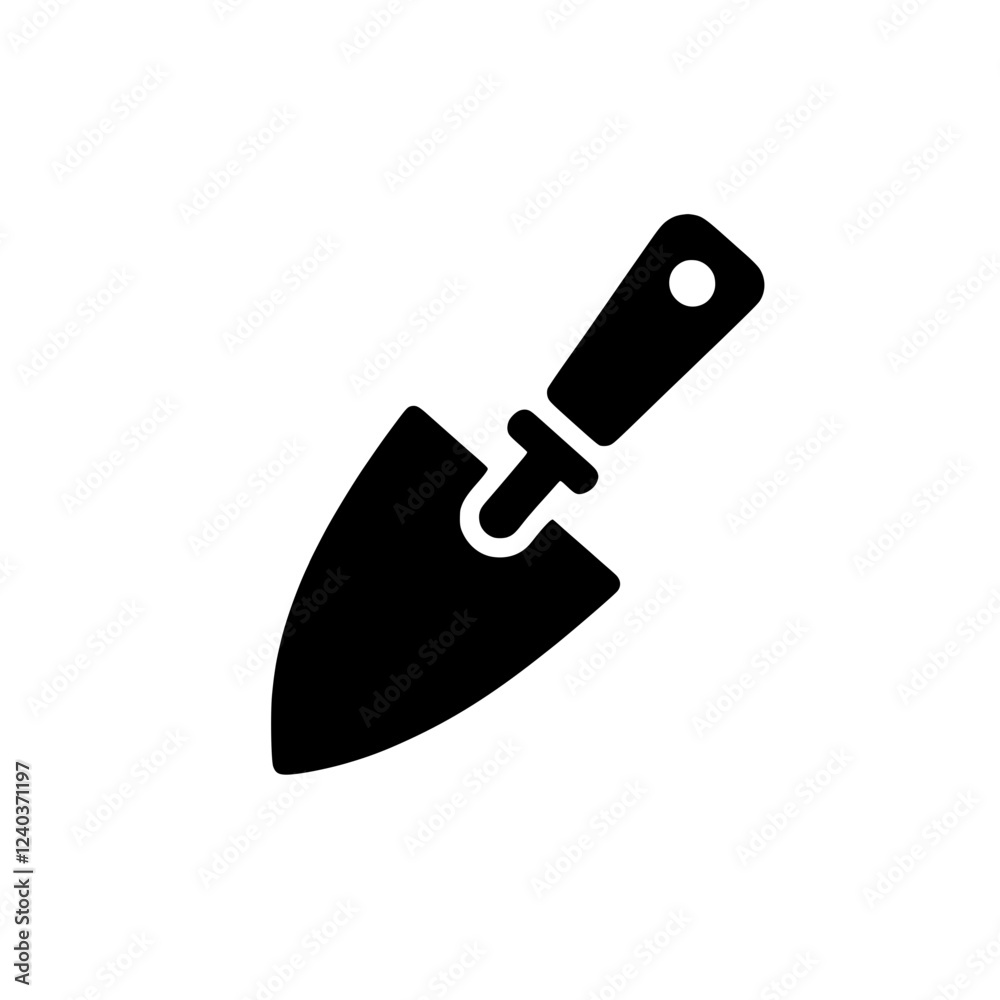 Garden Trowel Icon: A simple yet powerful black and white icon of a garden trowel, symbolizing the hard work, dedication, and care that goes into cultivating a flourishing garden. Garden Trowel Icon: A simple yet powerful black and white icon of a garden trowel, symbolizing the hard work, dedication, and care that goes into cultivating a flourishing garden.