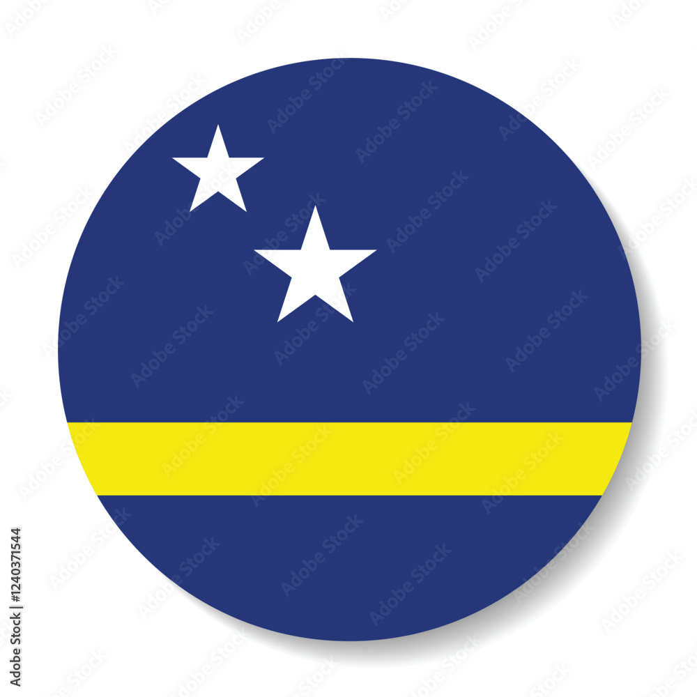 Curacao circle flag logo icon computer vector illustration design Curacao circle flag logo icon computer vector illustration design