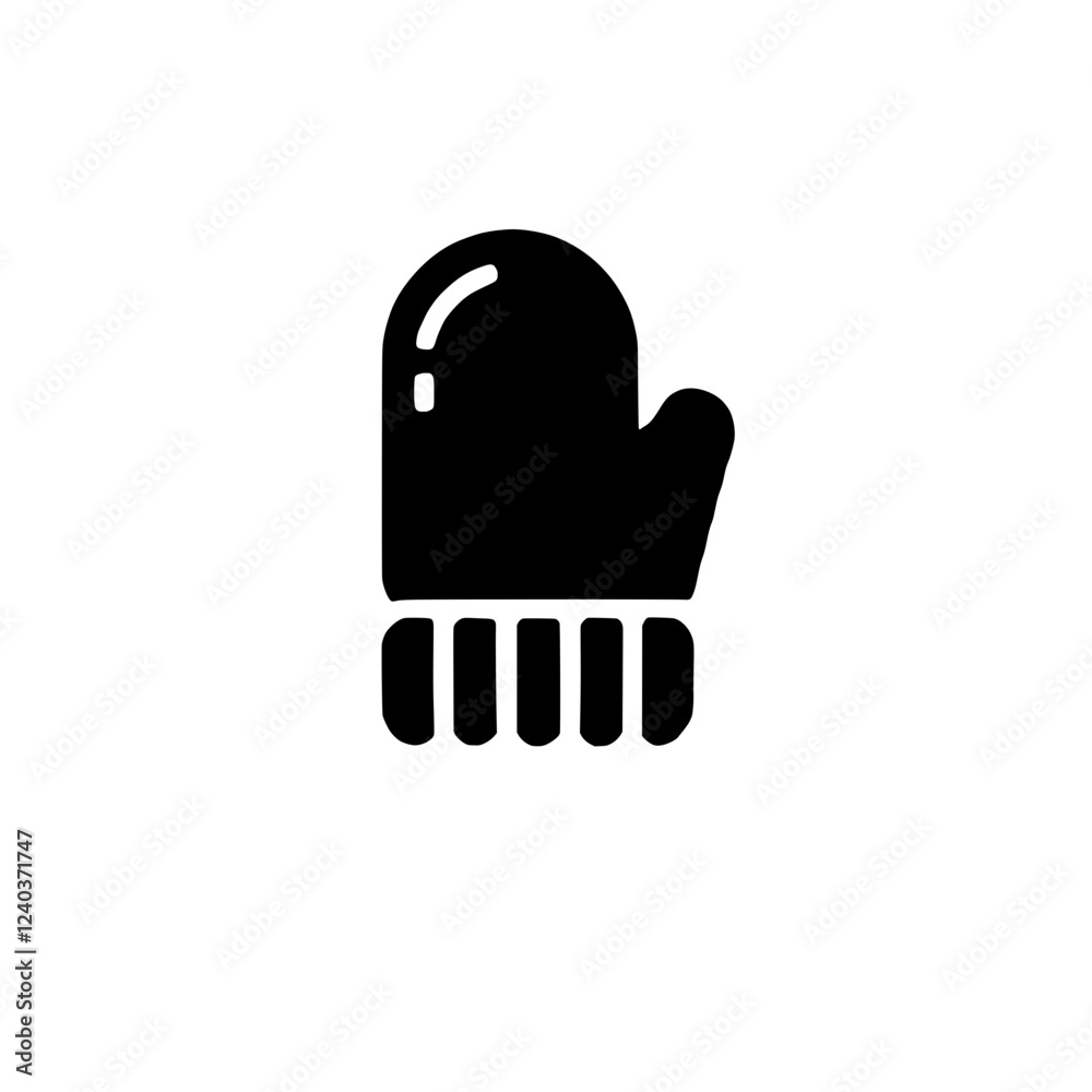 Winter Mitten Icon: A simple yet stylish black icon of a winter mitten, perfect for adding a touch of cozy warmth to your designs. Winter Mitten Icon: A simple yet stylish black icon of a winter mitten, perfect for adding a touch of cozy warmth to your designs.