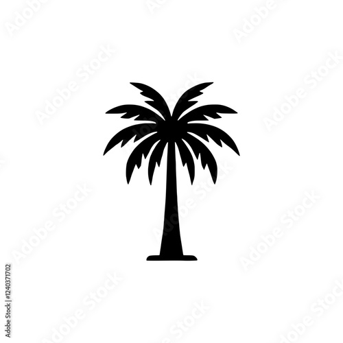 Palm Tree Silhouette: A minimalist silhouette of a palm tree, evoking feelings of tropical getaways and summer vacations.  Perfect for travel blogs, summer designs, and tropical-themed projects.