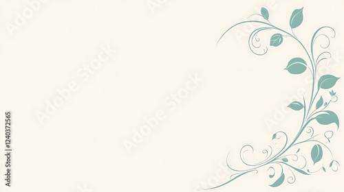 Wallpaper Mural Floral border, cream background, invitation design Torontodigital.ca