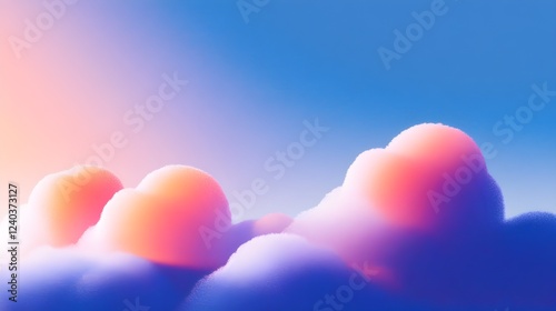 Clouds gradient grain background minimalistic