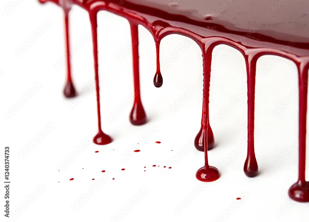 Blood dropping on white Blood dropping on white