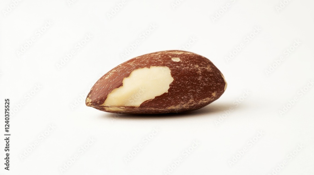 Nut on white background. Generative AI Nut on white background. Generative AI