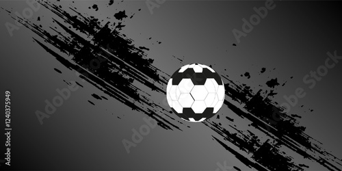 A soccer ball. 3D sketch design and illustration. 3D high quality rendering.