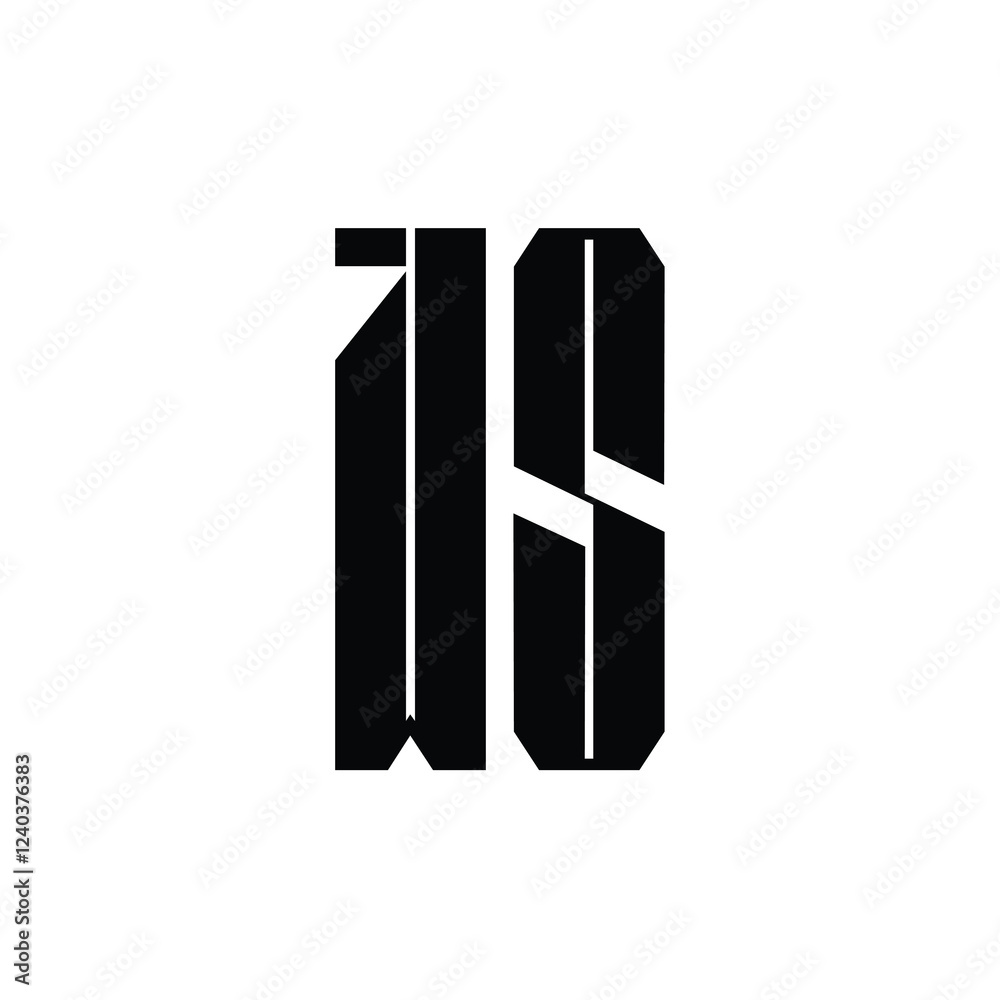 WS monogram logo design letter text name symbol monochrome logotype alphabet character simple logo WS monogram logo design letter text name symbol monochrome logotype alphabet character simple logo