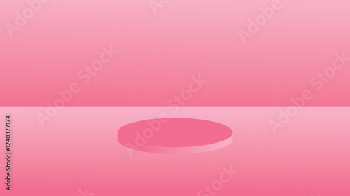 3D vector background for product layout illustration. Pink background.