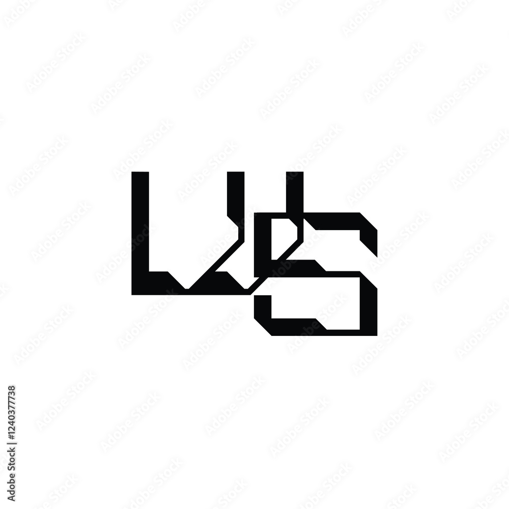 WS monogram logo design letter text name symbol monochrome logotype alphabet character simple logo WS monogram logo design letter text name symbol monochrome logotype alphabet character simple logo