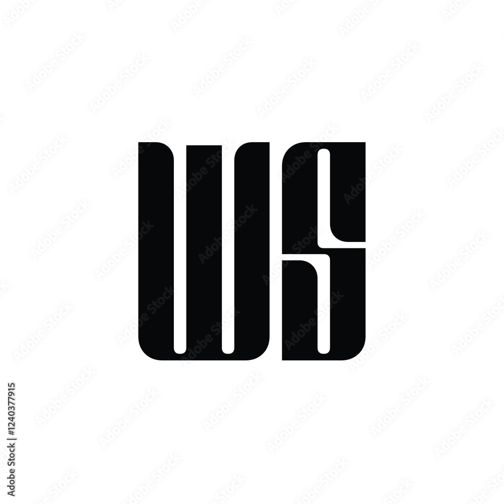 WS monogram logo design letter text name symbol monochrome logotype alphabet character simple logo WS monogram logo design letter text name symbol monochrome logotype alphabet character simple logo