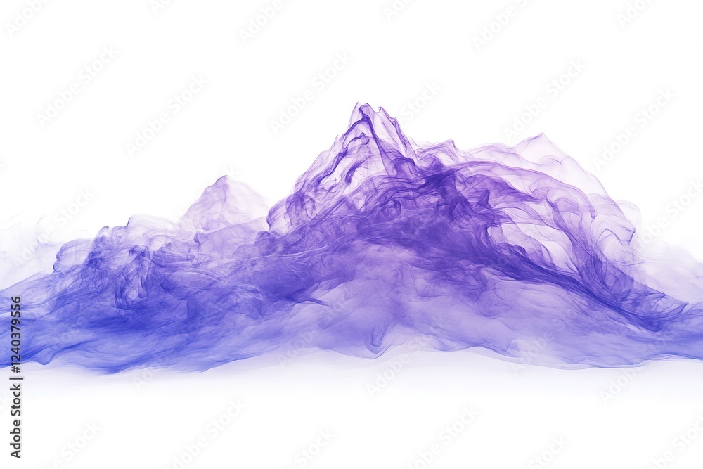 Obraz premium Mystical Purple Smoke Wave: Ethereal Energy, Spiritual Background, Abstract Design Element, Perfect for Yoga, Meditation, Wellness Branding, Spiritual Art, Fantasy, Occult, Esoteric, New Age, Purple 