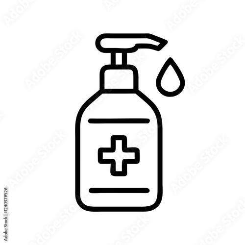 Hand Sanitizer Dispenser Hygiene Vector Icon
