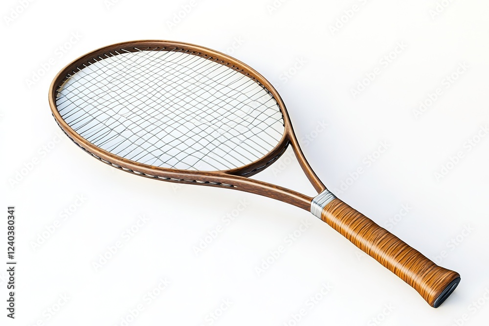 Classic Tennis Racket: Wooden Grip, Steel Strings, Ready for a Match! A timeless design, perfect for vintage sports, athletic posters, and website banners. Showcase the elegance and power of this Classic Tennis Racket: Wooden Grip, Steel Strings, Ready for a Match! A timeless design, perfect for vintage sports, athletic posters, and website banners. Showcase the elegance and power of this