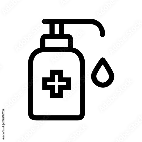 Hand Sanitizer Dispenser Hygiene Vector Icon

