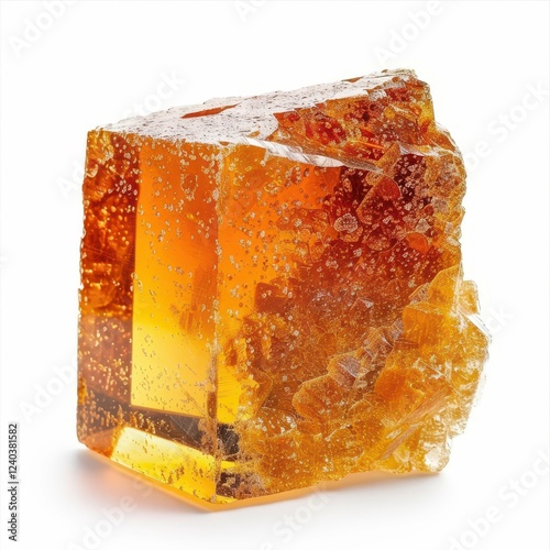 Amber piece with bubbles and natural beauty.