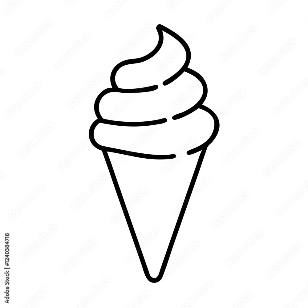 Ice Cream Cone Vector Illustration Ice Cream Cone Vector Illustration