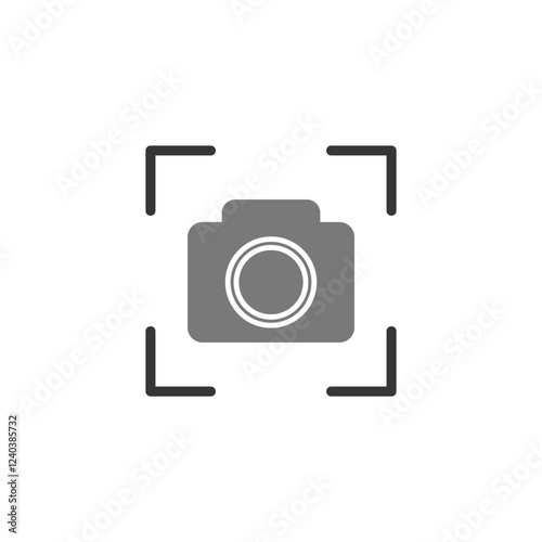 camera icon, simple flat style, illustration, logo sign symbol pictogram template, for ui or ux isolated on white for mobile app, editable