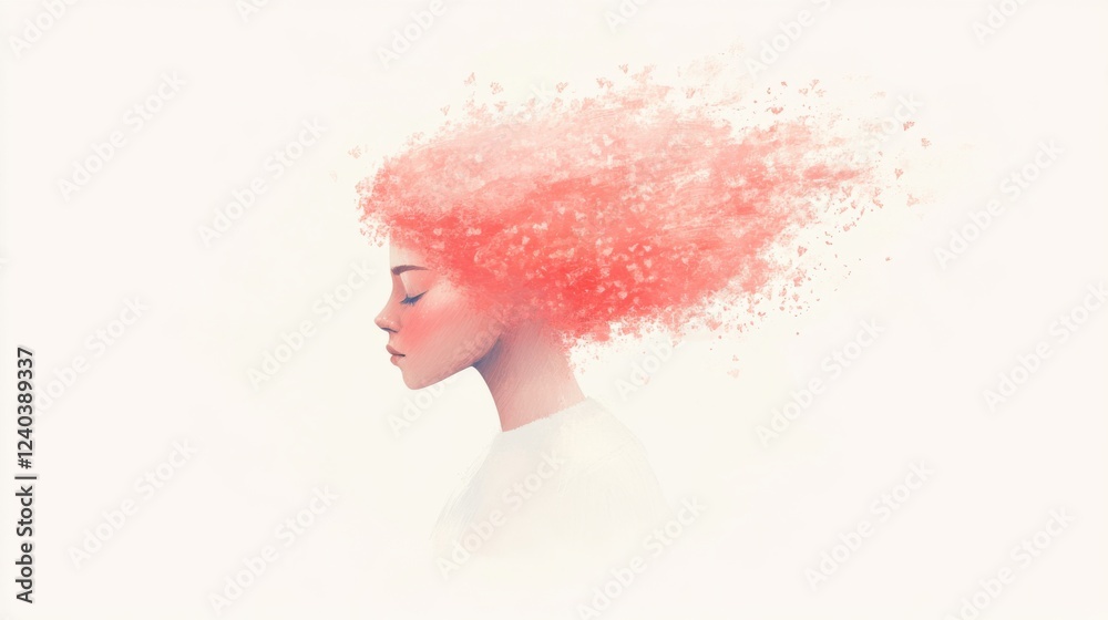 Fototapeta premium Illustration that represents the concept of Developing a Growth Mindset 