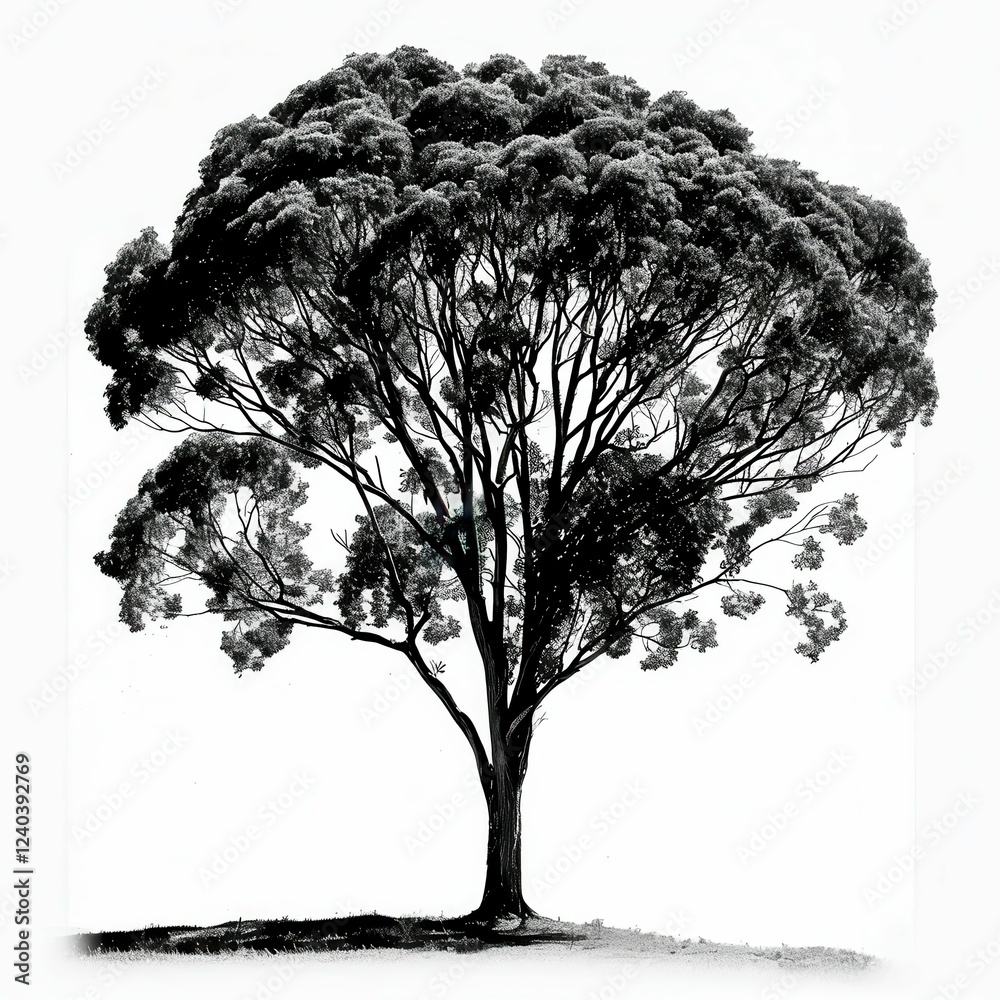 Fototapeta premium Elegant silhouette of a majestic tree.