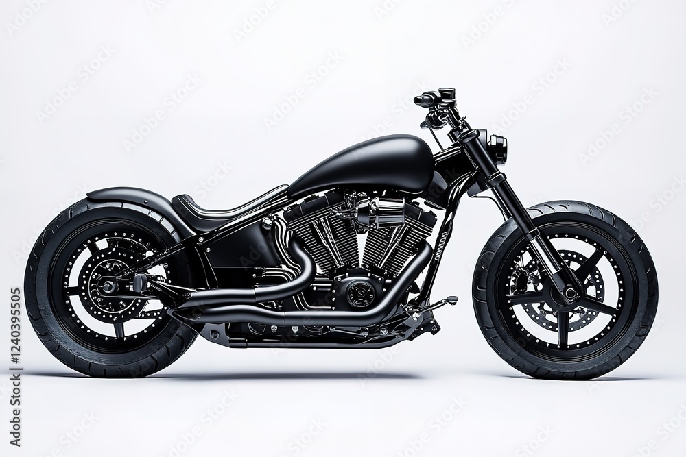 Sleek Black Motorcycle: Overhead View, Studio Shot. Powerful machine, detailed chrome accents, bold design. Perfect for automotive, transportation, and lifestyle projects. High-resolution image ideal Sleek Black Motorcycle: Overhead View, Studio Shot. Powerful machine, detailed chrome accents, bold design. Perfect for automotive, transportation, and lifestyle projects. High-resolution image ideal