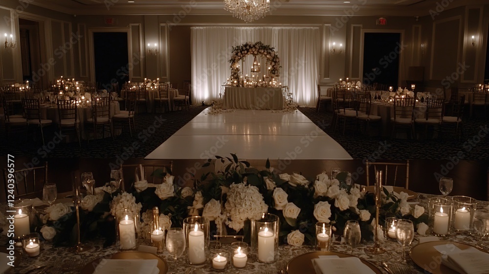 Elegant Ballroom Wedding Reception Setup Elegant Ballroom Wedding Reception Setup