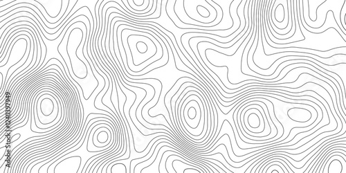 Abstract modern topography contour map line and modern wavy map line design, geography map contour  wave line white background. Vector illustration. 
