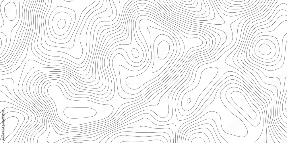 Fototapeta premium Topographic beautiful white and black styles contour topo wavy pattern map shiny line design, geography map line, presentation white background. Use for template, wallpaper, web vector illustration.