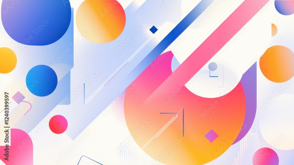 Obraz premium Abstract Geometric Shapes Design with Vibrant Colors