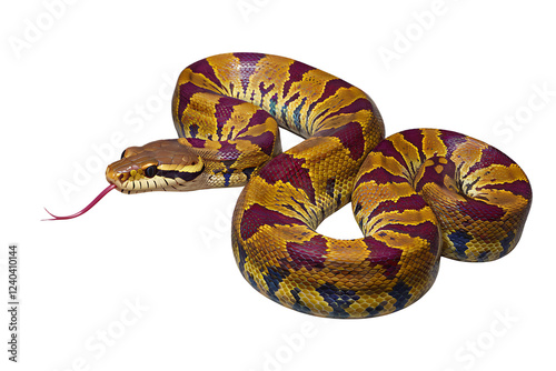 Rainbow Boa PNG Epic rates cercaria PNG - Isolated on White Background photo