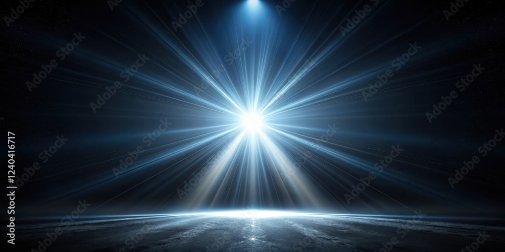 Obraz premium Beaming Light in Darkness, nighttime atmosphere, dark background