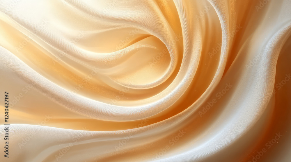 Fototapeta premium 3D rendering spiral silk textile fabric texture background