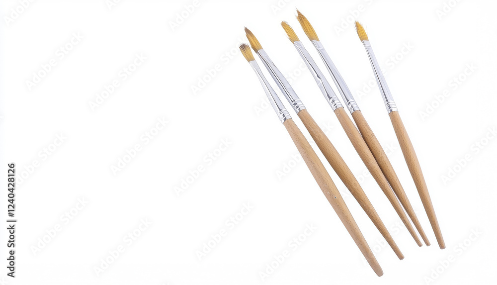 Lightweight Paintbrush Set with Textured Grip for Fine Art and Craft Projects Lightweight Paintbrush Set with Textured Grip for Fine Art and Craft Projects