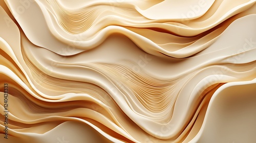 Futuristic Abstract Wave with Smooth Glossy Flow Background
