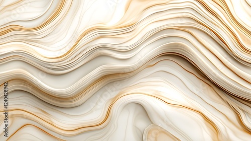 Minimalist Glossy 3D Organic Shape with Smooth Motion Background
